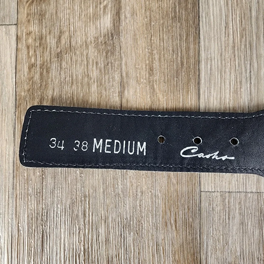 Vintage Cashs Mens Mallard‎ Duck Embroidered Adjustable Belt Navy Blue Canvas